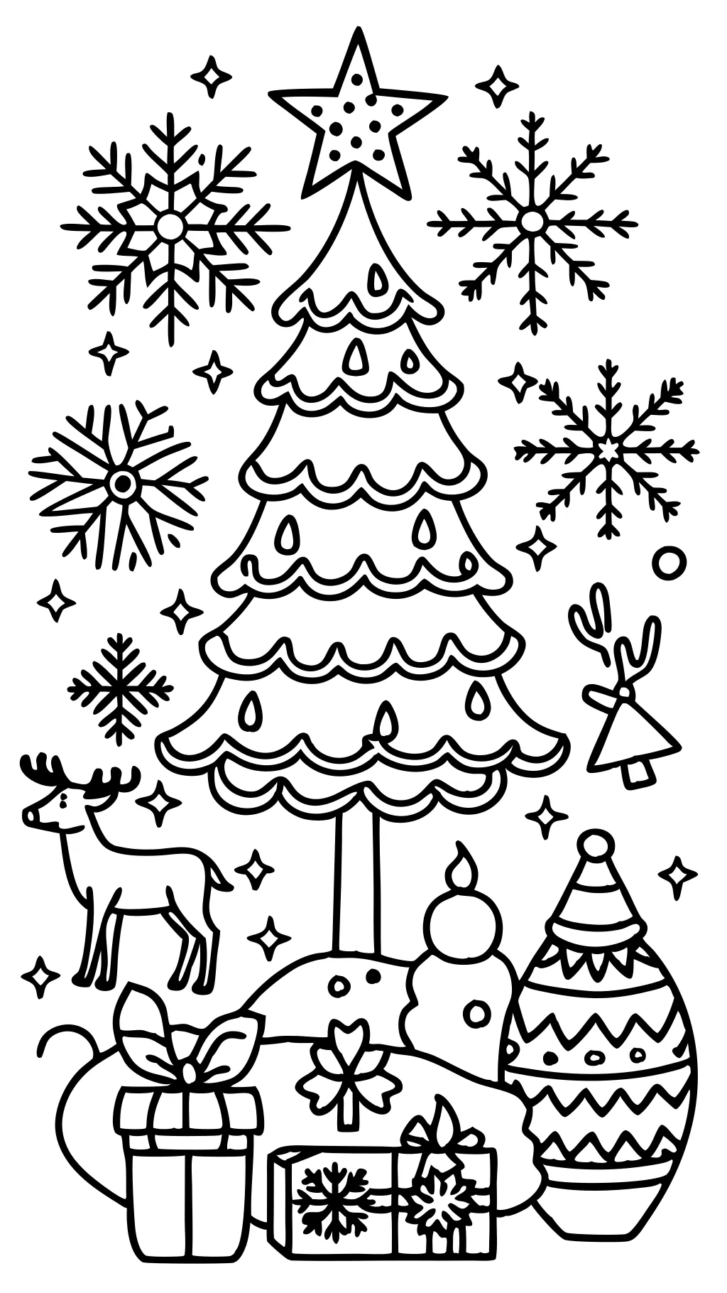 free christmas adult coloring pages